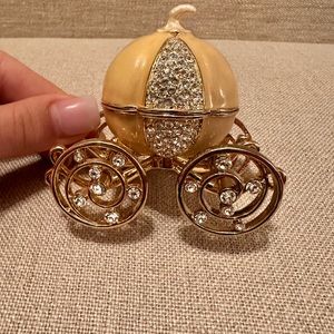 Enamel Cinderella Pumpkin Carriage Decorative Jewelry Trinket Box